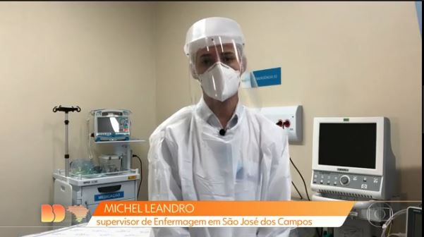 Em reportagem do Bom Dia Brasil, enfermeiro da Santa Casa relata a árdua  rotina dos profissionais de saúde na pandemia - Santa Casa